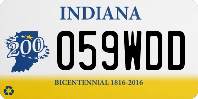 IN license plate 059WDD