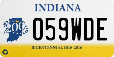 IN license plate 059WDE