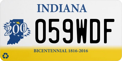 IN license plate 059WDF