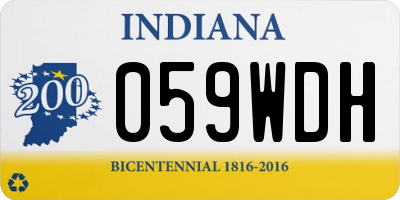IN license plate 059WDH