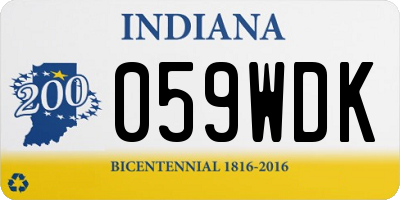 IN license plate 059WDK