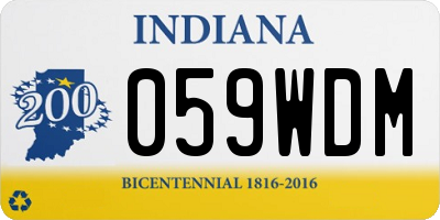 IN license plate 059WDM