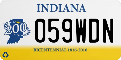 IN license plate 059WDN