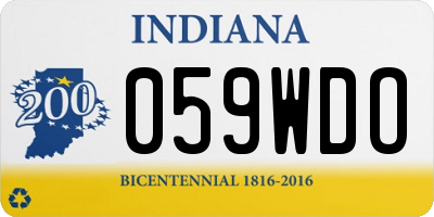 IN license plate 059WDO