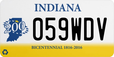 IN license plate 059WDV