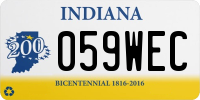 IN license plate 059WEC