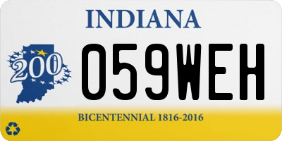 IN license plate 059WEH