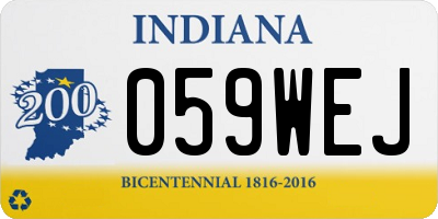 IN license plate 059WEJ