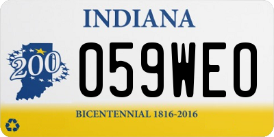 IN license plate 059WEO