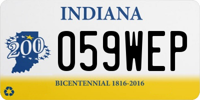 IN license plate 059WEP