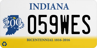 IN license plate 059WES