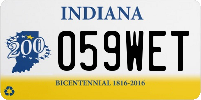 IN license plate 059WET