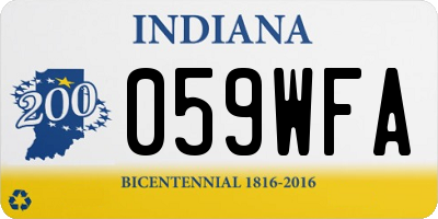 IN license plate 059WFA