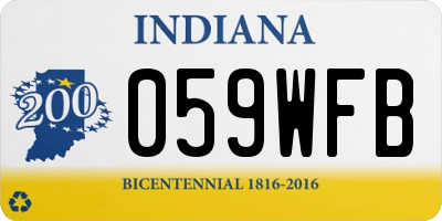 IN license plate 059WFB