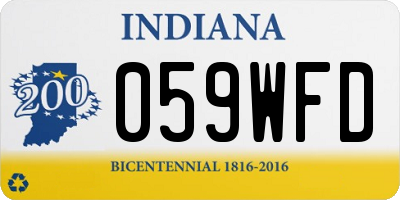 IN license plate 059WFD