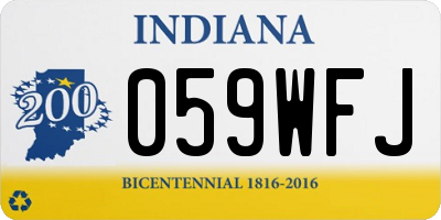 IN license plate 059WFJ