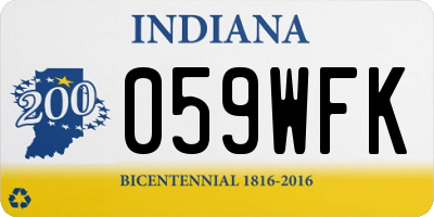 IN license plate 059WFK