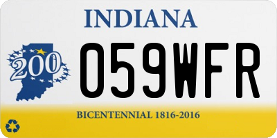 IN license plate 059WFR
