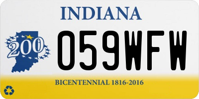 IN license plate 059WFW