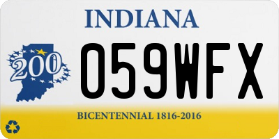IN license plate 059WFX