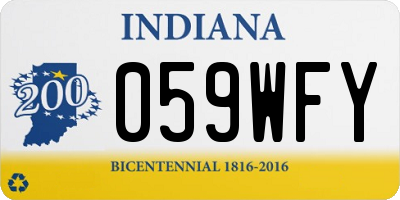 IN license plate 059WFY