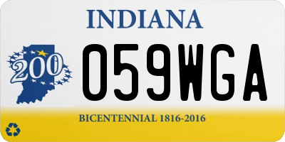 IN license plate 059WGA