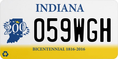 IN license plate 059WGH