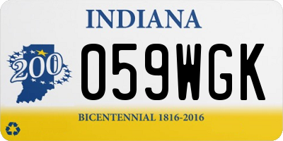IN license plate 059WGK