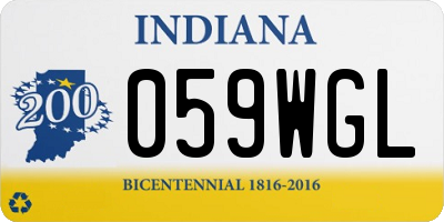 IN license plate 059WGL