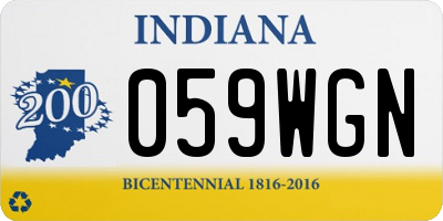 IN license plate 059WGN