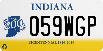 IN license plate 059WGP