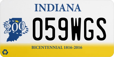 IN license plate 059WGS