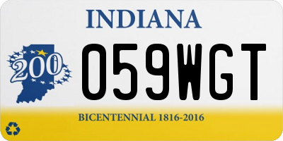 IN license plate 059WGT