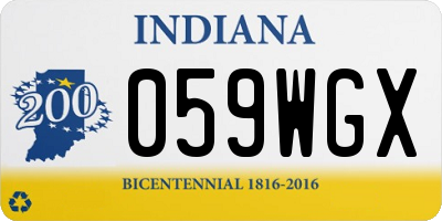 IN license plate 059WGX