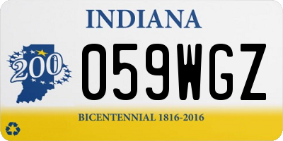 IN license plate 059WGZ
