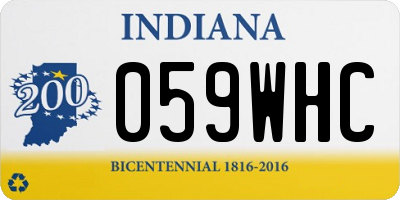 IN license plate 059WHC