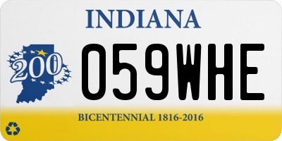 IN license plate 059WHE