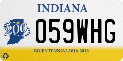 IN license plate 059WHG