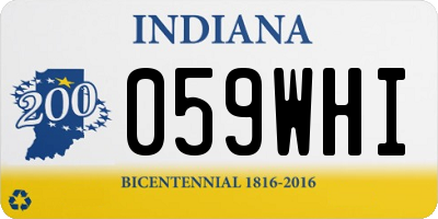 IN license plate 059WHI