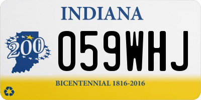 IN license plate 059WHJ