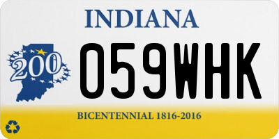 IN license plate 059WHK