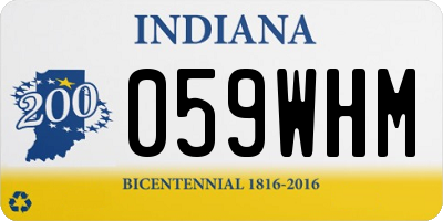 IN license plate 059WHM