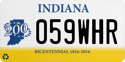 IN license plate 059WHR