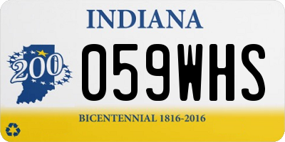 IN license plate 059WHS