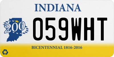 IN license plate 059WHT