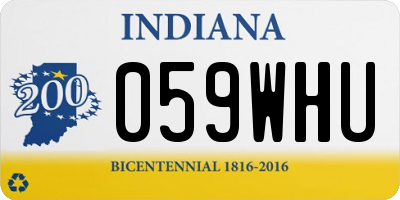IN license plate 059WHU