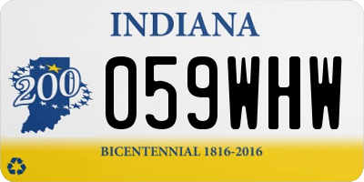 IN license plate 059WHW