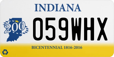 IN license plate 059WHX