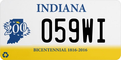 IN license plate 059WI