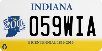 IN license plate 059WIA
